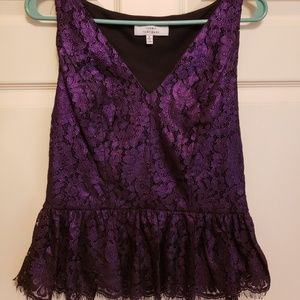 Robert Rodriguez Purple lace top size 6